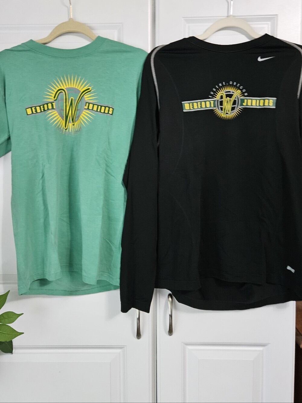 Nike Black Long Sleeve Top with Green Graphic Tee - Matching Webfoot Logos